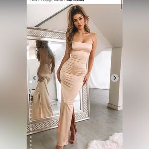 Manhattan Slip Formal Dress Champagne